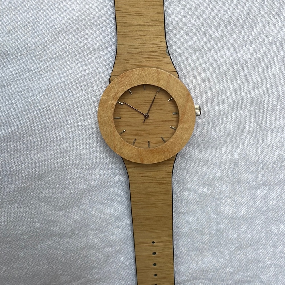 Wooden birch watch